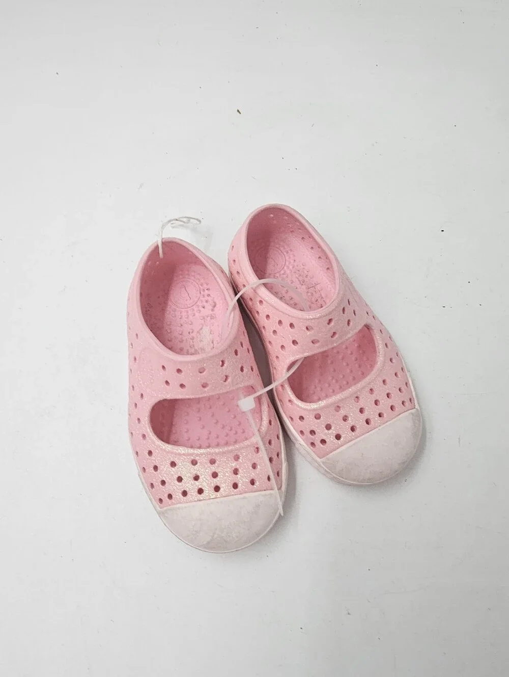 Native Shoes Kids Juniper Bling Mary Jane Pink Glitter Water Shoes Size C5 NWOT!
